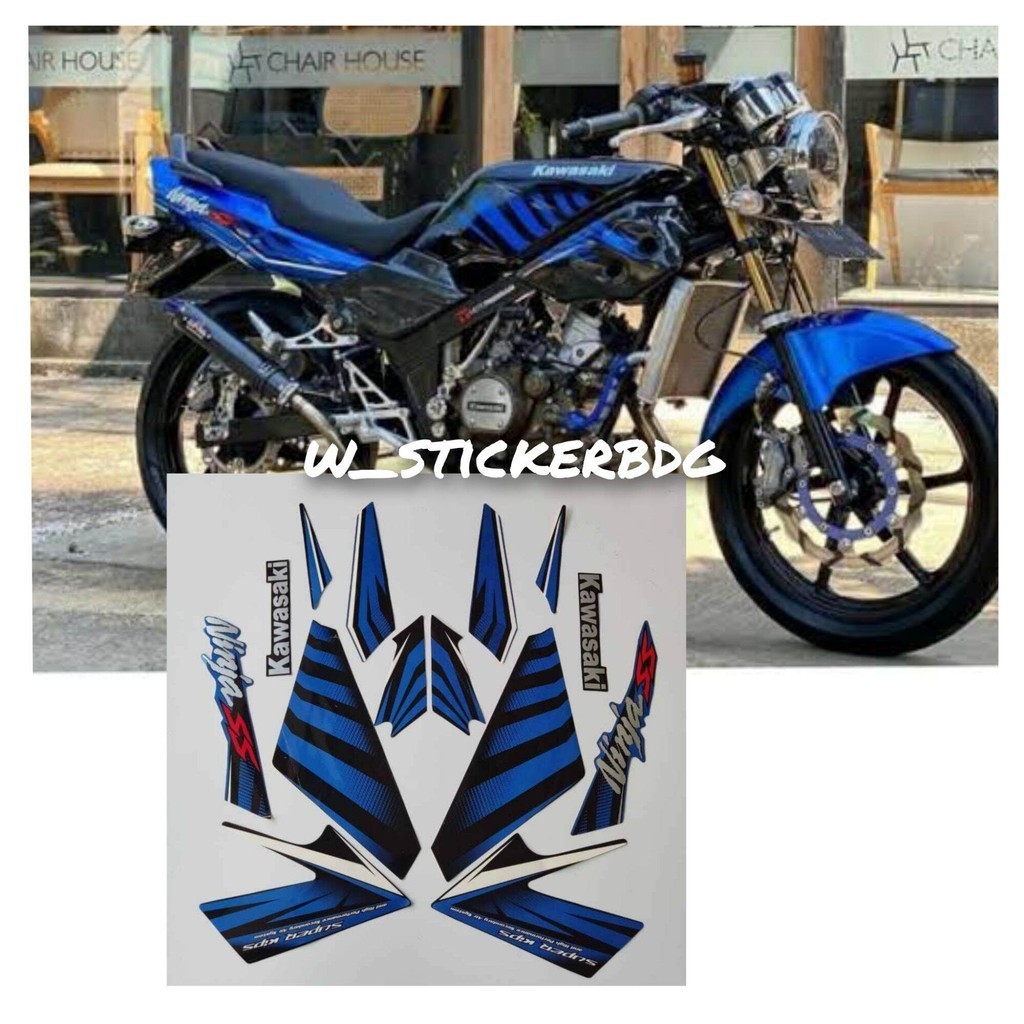 Striping Stiker Lis Ninja SS Zebra 2014 2015 Biru