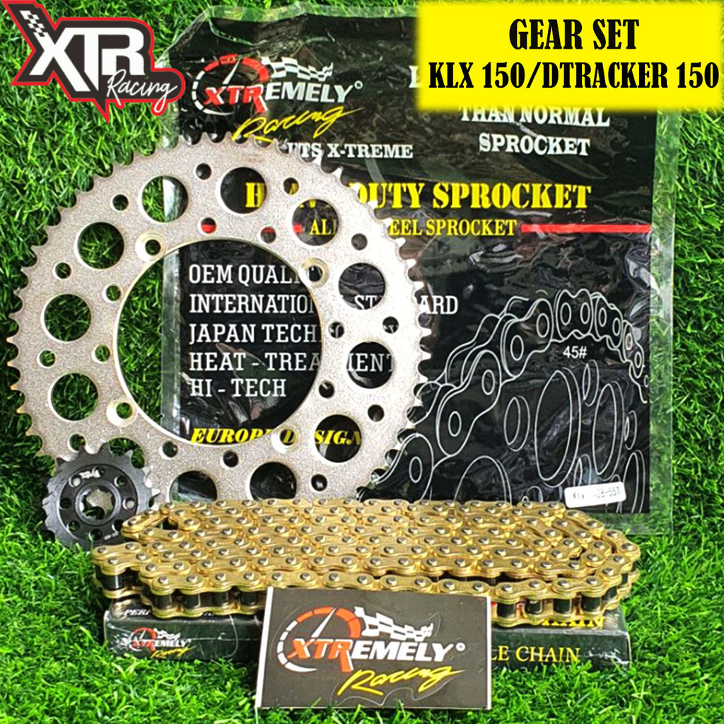 GIR GEAR SET MOTOR KAWASAKI KLX150, D'TRACKER 428H  XTREME RACING ORIGINAL