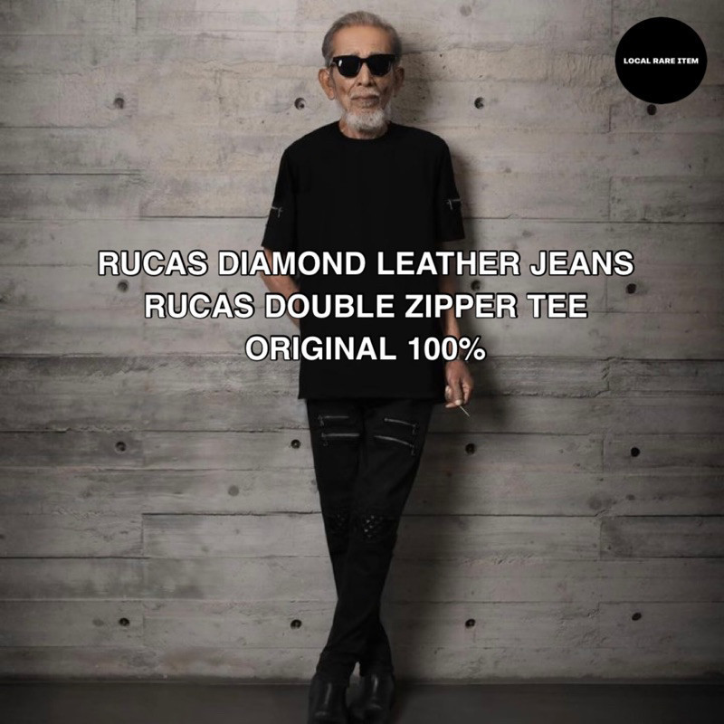 PROMO RUCAS DIAMOND LEATHER JEANS / RUCAS DOUBLE ZIPPER TEE