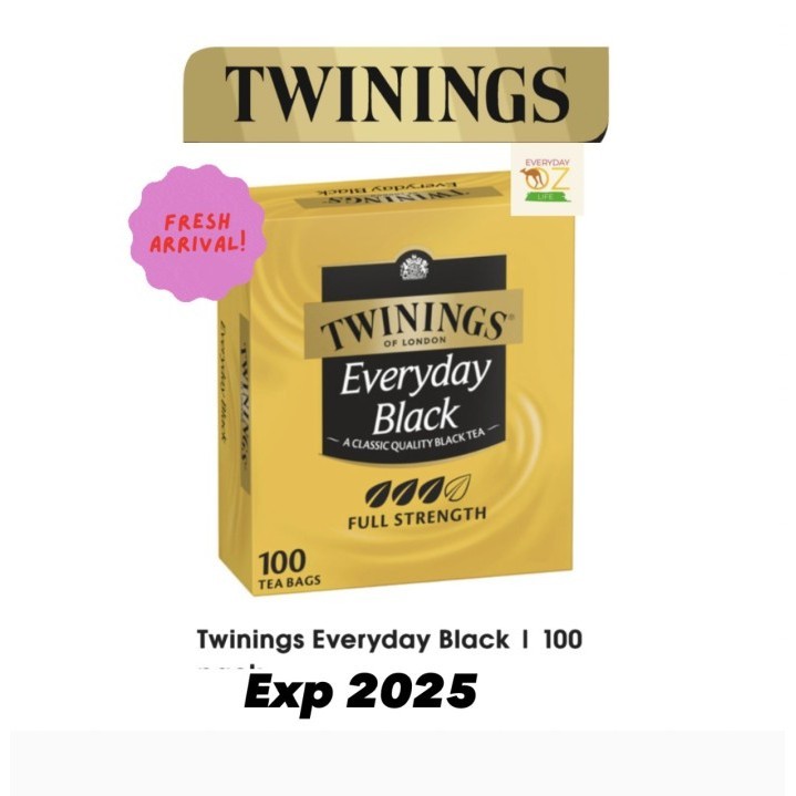 

Twinings Tea English Breakfast Isi 100 Teabag - EVERYDAY BLACK