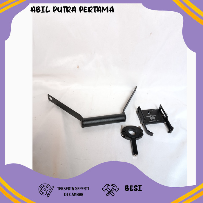 Paket Holder Hp Breket Bracket Gps Holder Hp Motor Cbr 150 Cover Stang Holder Logam