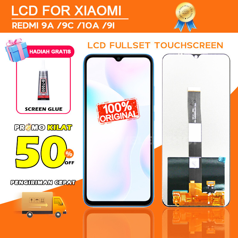[ORIGINAL] LCD Xiaomi Redmi 9A 9C 10A 9i fullset touchscreen HP touch screen digitizer replacement p
