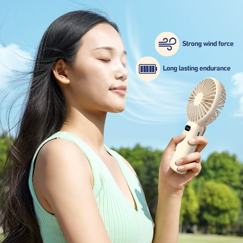 Kipas Angin Portable 2000mAh Mini Penyangga Ponsel Kipas Lipat Listrik Kipas Portable Kipa