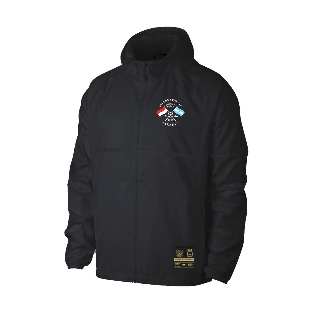 Indonesia vs Argentina Jacket Windbreaker - Hitam