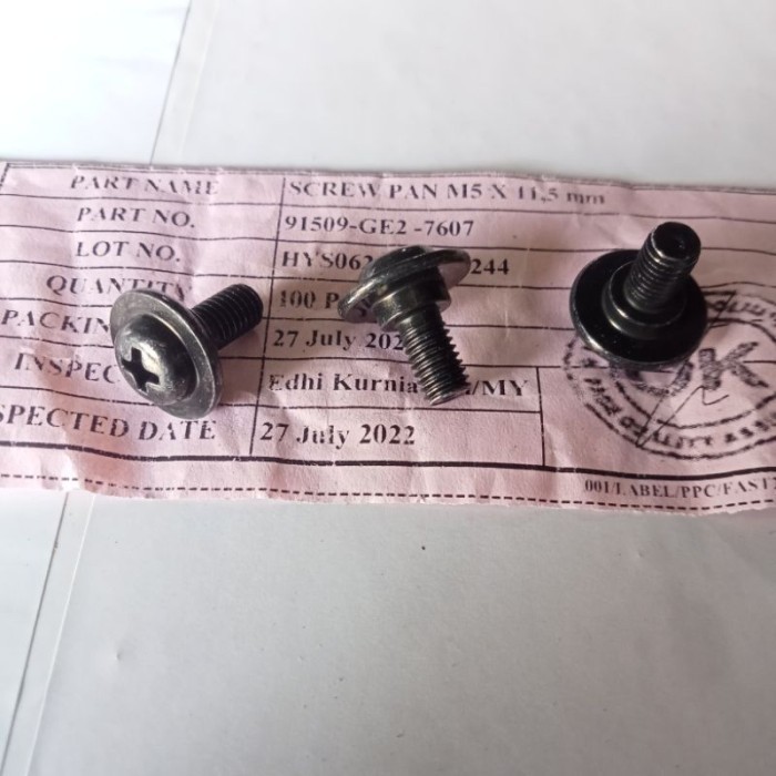 BOLT SCREW PAN M5X12 baut 8 BAUT COVER BODY HONDA