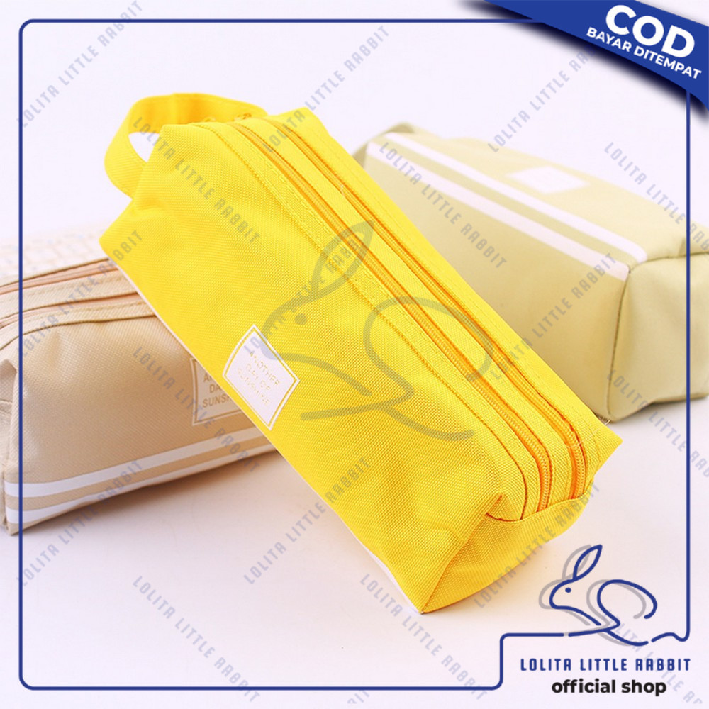 

LOLITA Tempat Alat Tulis Perlengkapan Sekolah 2 Sisi Dompet Pensil Stationery / Kotak Pensil