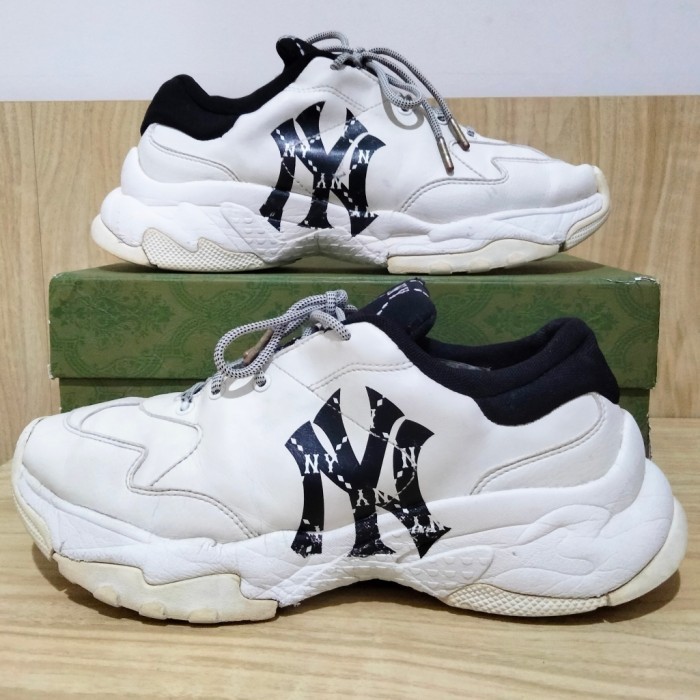 MLB NY Yankees Bigball Chunky Dia Mono Heel v2 Sneakers Sepatu Shoes New York