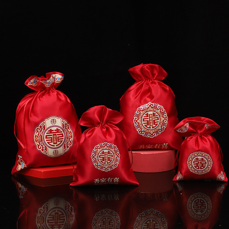 

(GUBCIN) Kantong Serut Permen Sangjit Wedding Candy Bag Mingle Souvenir Premium Goodie bag Teapai
