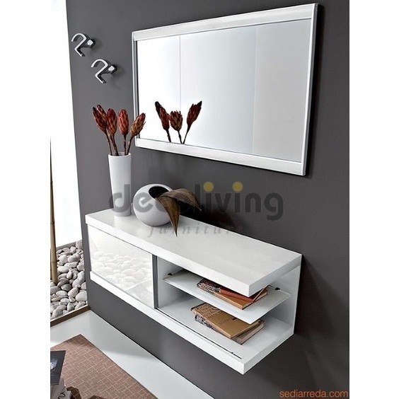 Meja TV Minimalis Modern 100 Cm Cocok Untuk TV Gantung Up To 32 Inch( Non Rakitan Minimalis Design)