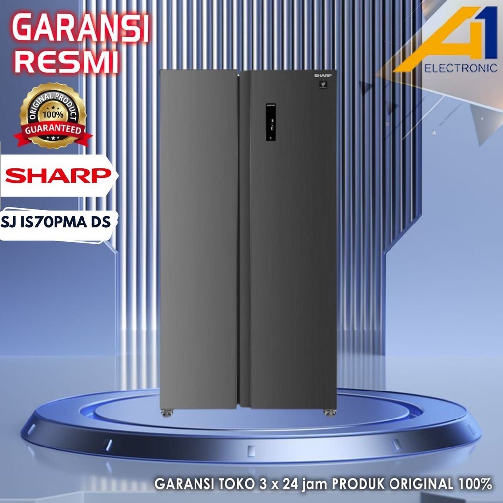 Kulkas SHARP SJ IS70PMA DS / SJIS70PMADS Side by Side 630 L Inverter