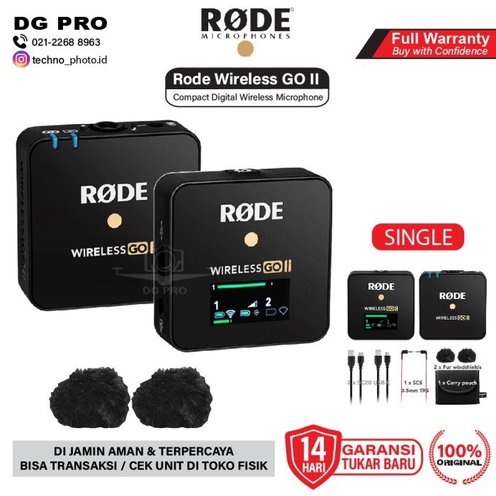 Rode Wireless GO II Dual Wireless Microphone/Rode Wireless GO 2 ORI - SINGLE