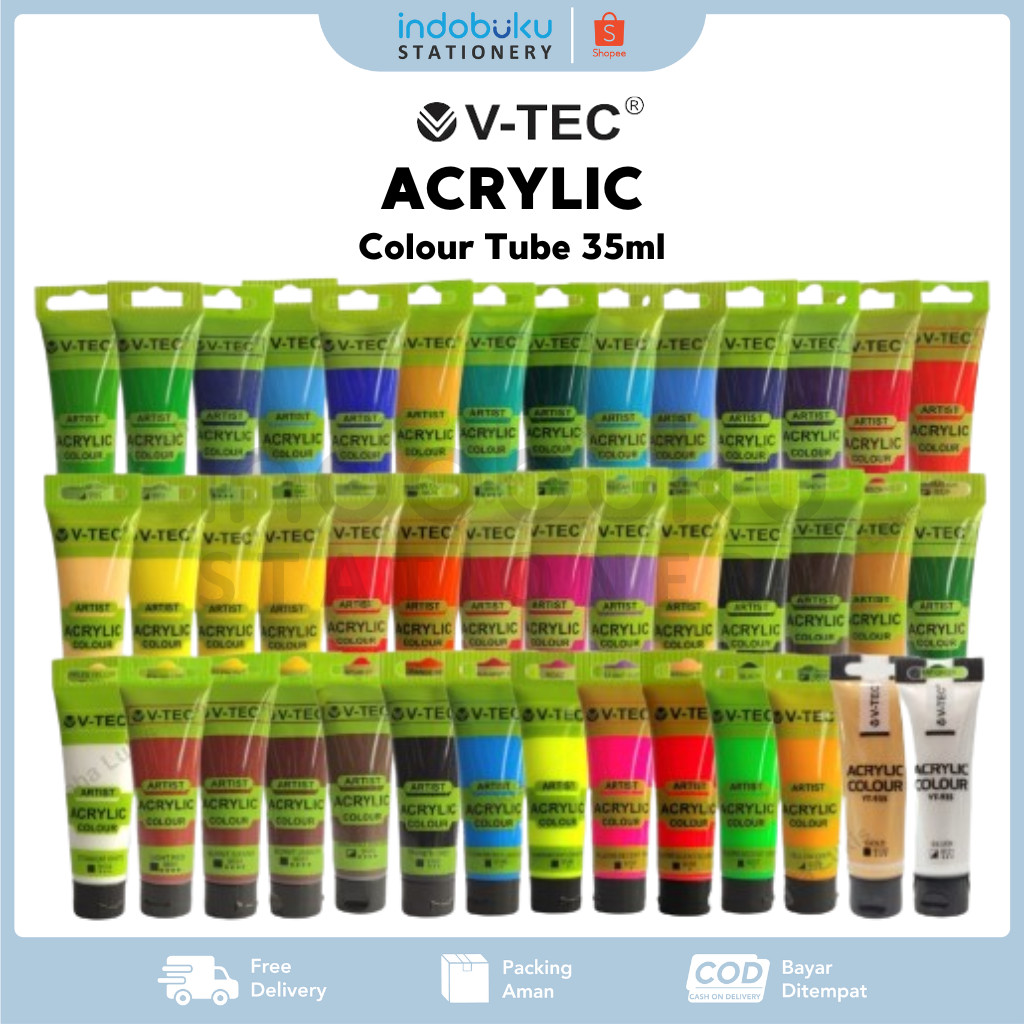 

Acrylic Colour Tube 35ML/ Cat Akrilik Tube V-tEC 35ML - Per Pcs