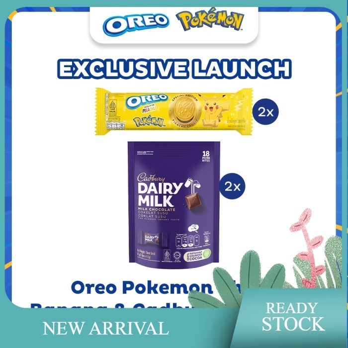 

Oreo Pokemon Chocolate Banana 119.6g dan Cadbury Sharebag