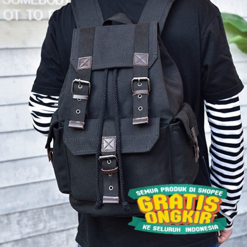 Kanvas Pria ABSOLUTE Tas Ransel kanvas Pria Tas Pria Kanvas Tas Ransel Pria Tas Sekolah/ kado hadiah