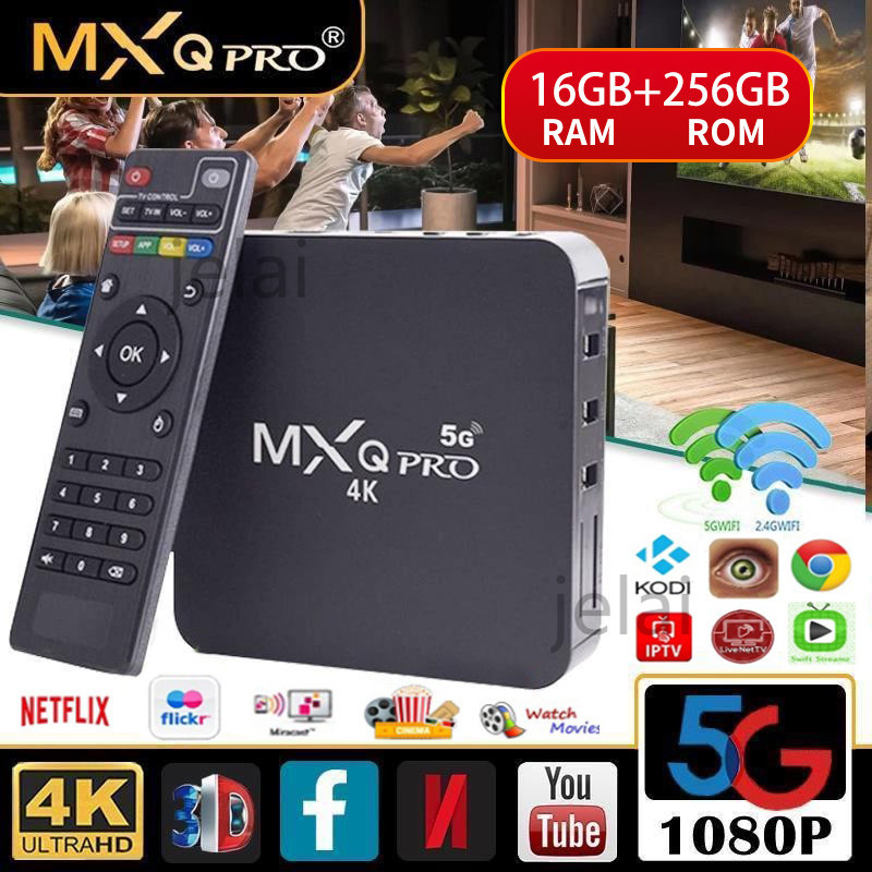 MXQ Pro 4k 5g 16g+256gb Android 11 Stb Android TV Box Set Top Box Tv Digital TV Tabung Smart TV Box 