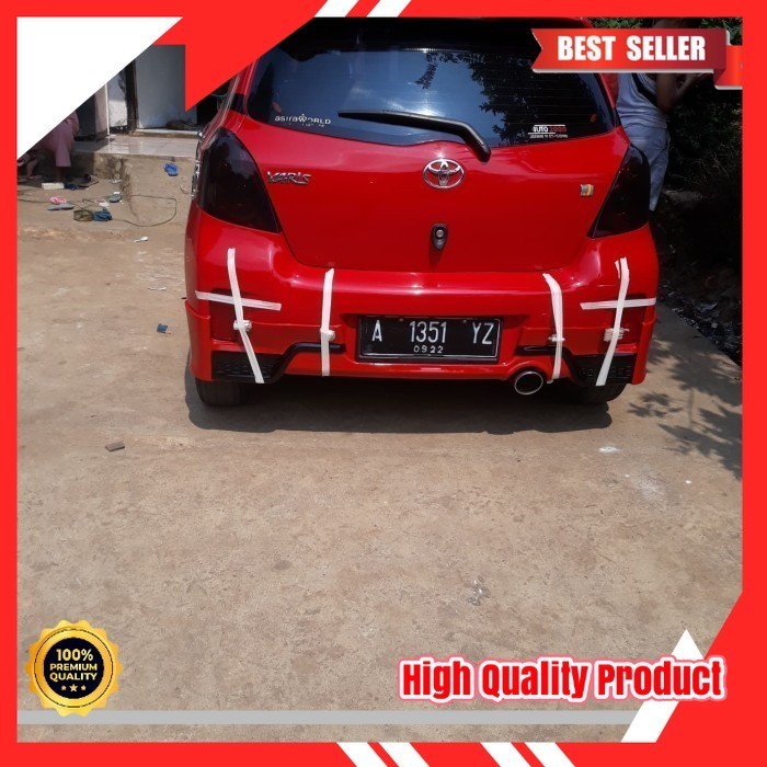 Bemper bodykit Belakang Yaris Trd  2012 up Grade-A  Lentur-Tebal-Kuat (Fiber Duraflek)