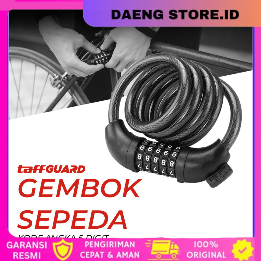 Gembok Sepeda Kode Angka 5 Digit /Kunci Gembok Rantai Sepeda/Sepeda Motor/Helm/Pagar Kode Angka 5 Di