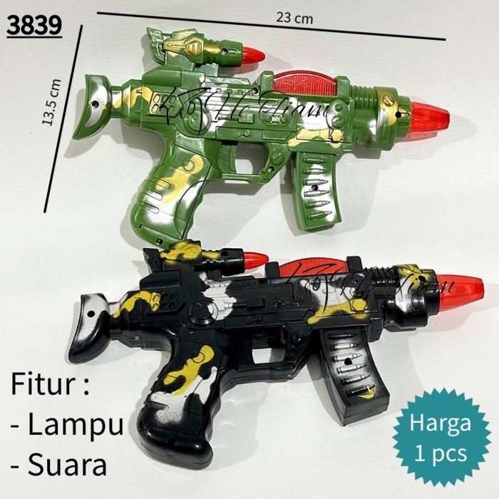 Mainan Tembak Tembakan Army 3839 / Pistol Baterai /Tembak Baterai Anak / Tembak Baterai Loreng