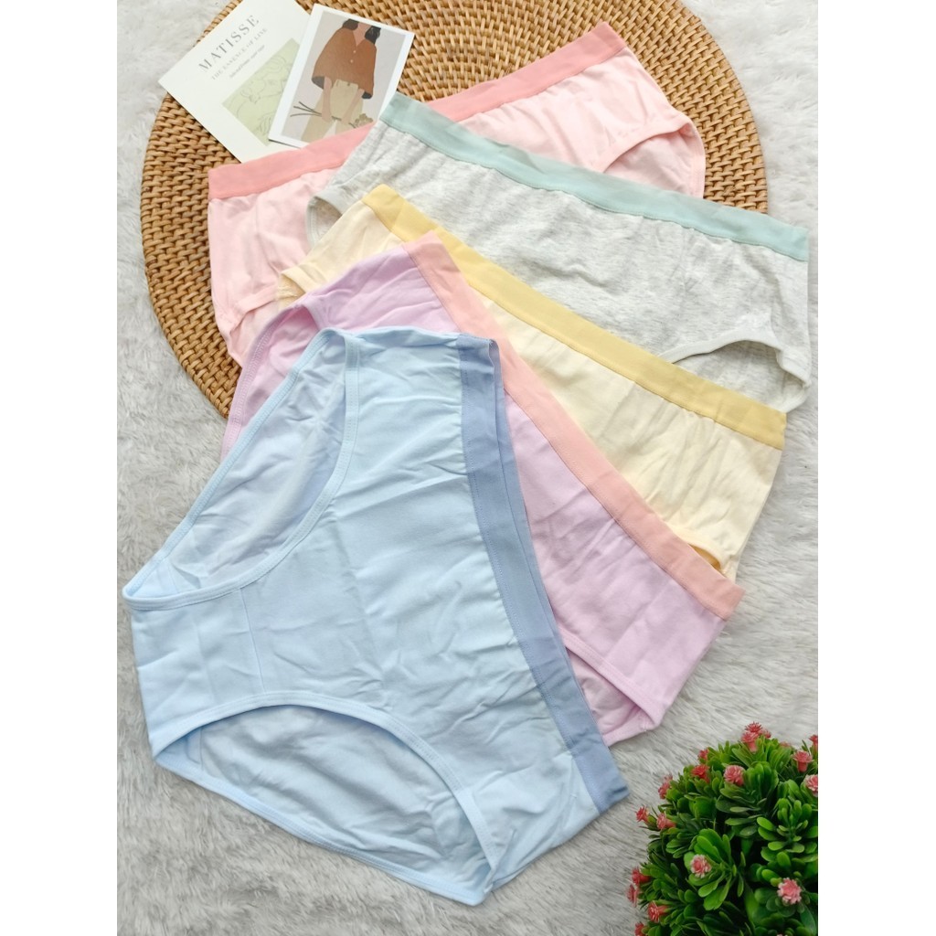 Celana Dalam Wanita YOUNG HEARTS 677 - Paket 5PCS - Midi - Bahan Katun