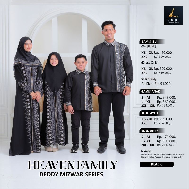 Heaven Family Deddy Mizwar Series by Lubi | Sarimbit Keluarga Lubi 2024 | Sarimbit Lubi Terbaru | Ga