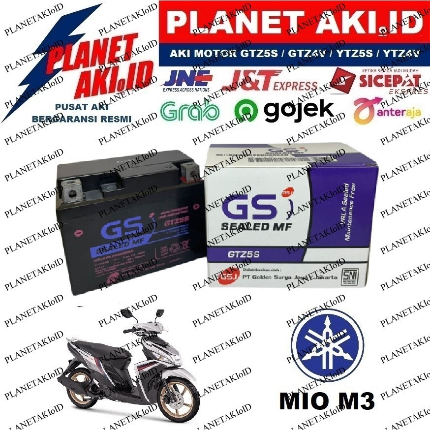 GRATIS ONGKIR  Aki Motor Yamaha Mio M3 Aki Kering Accu Kering MF GTZ5S original awet promo diskon