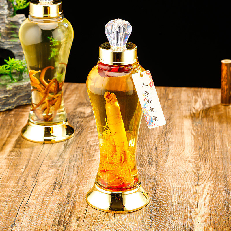 Botol Kaca Ginseng 1 Liter Korea | Wadah Herbal Guci Cantik / Botol Rendaman Akar Ginseng
