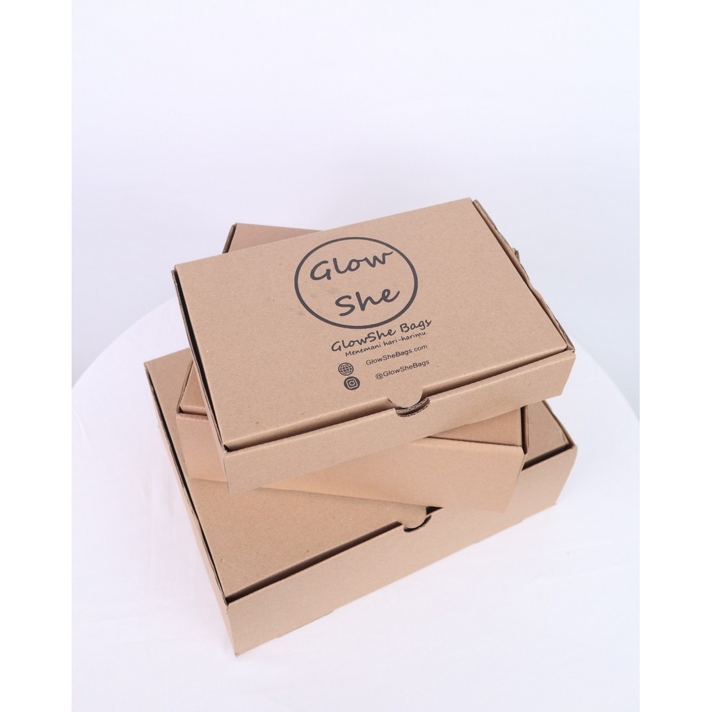 

GlowSheBags Box Packaging 3 ukuran