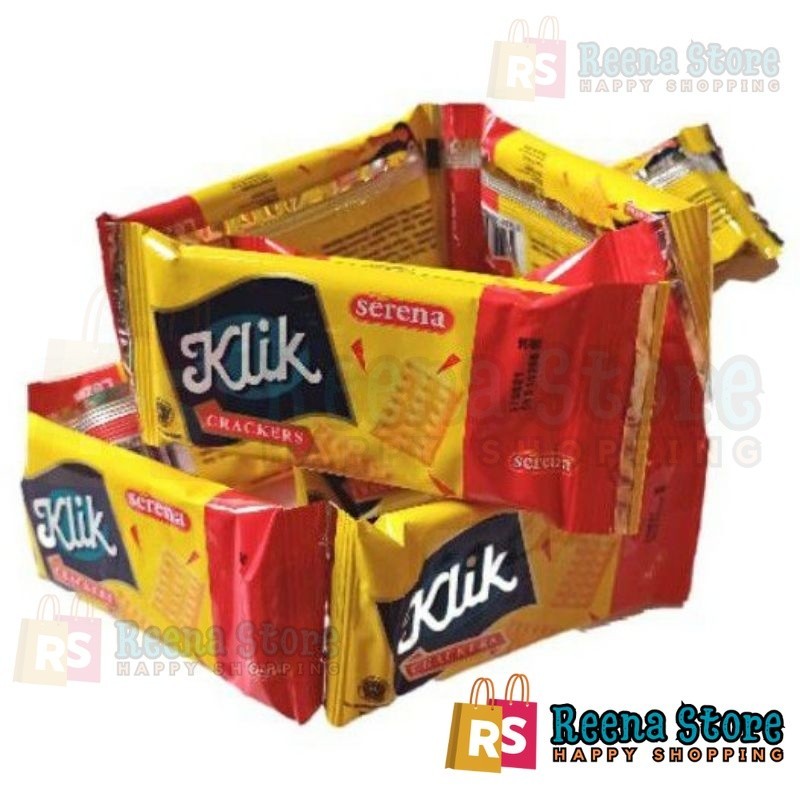 

Biskuit Cracker Serena Klik 24 gr 1 renceng (10 pcs x 24 gr) - Reena Store