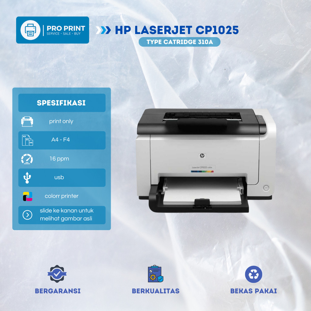 Printer Warna Hp Laserjet CP1025 Kertas A4 F4 Printer Stiker Undangan