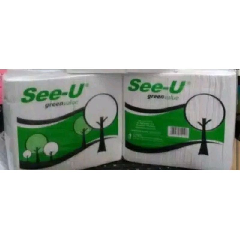 Tissu See U 650gr 2 Ply | Tisu Facial See U Green Value 2 ply (1kg bisa muat 2) tissue facial 700