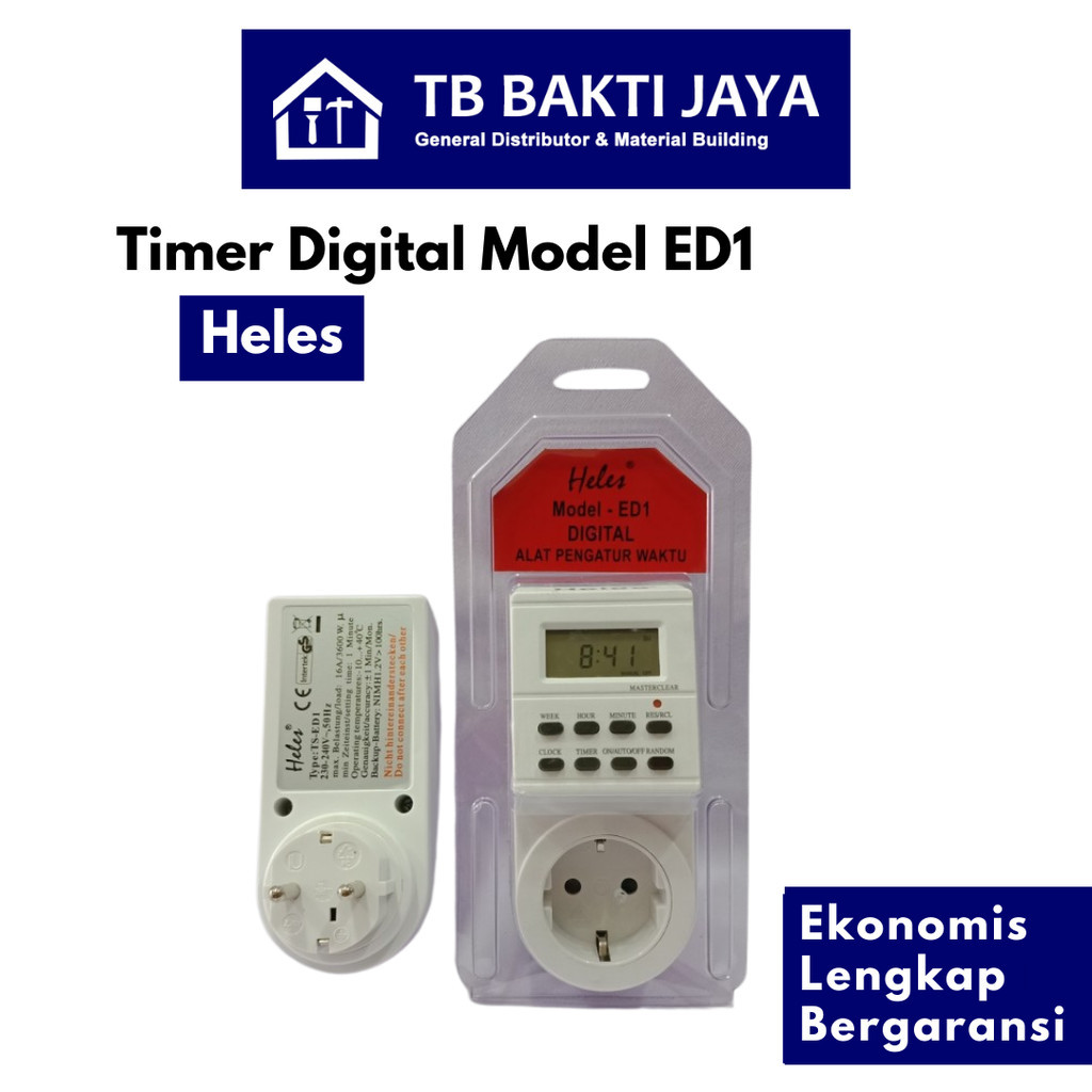 Heles Timer Digital ED1 / Timer Listrik / Alat Pengukur Waktu Digital