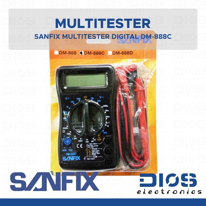 SANFIX Multitester Digital DM-888C Multimeter