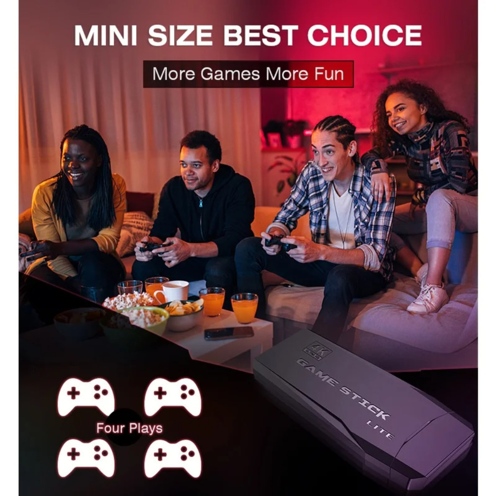 TERLENGKAP ps 2 full game + stick 2 Video Game Console 2.4G Double Wireless Controller Game Stick 4K