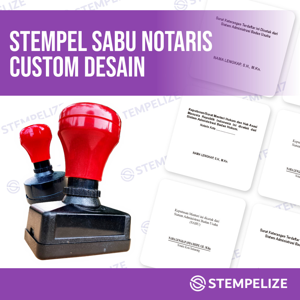 

Stempel SABU Notaris Custom Desain