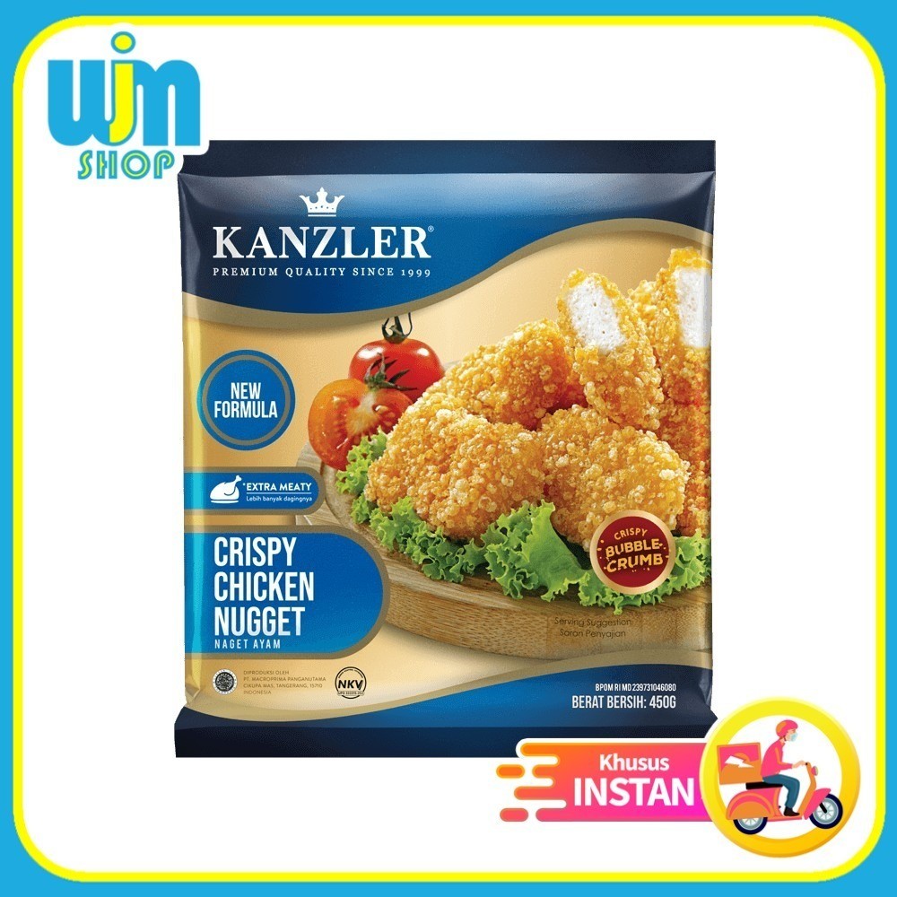 

Kanzler Crispy Chicken Nugget 450gr WJM Naget Ayam HALAL