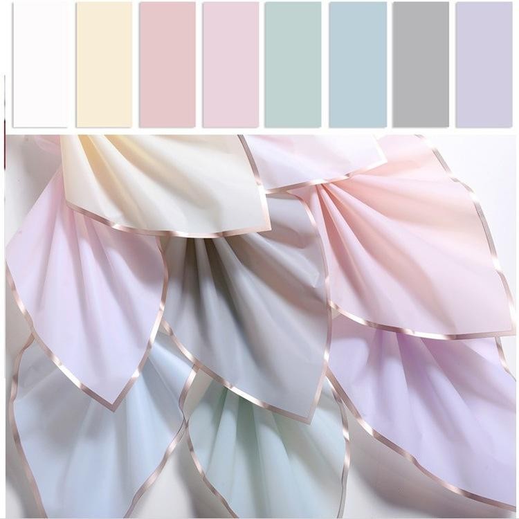

(5 Lembar) Kertas Buket Bunga List Gold Flower Wrapping Paper Cellophane Snack Florist Supply Korea