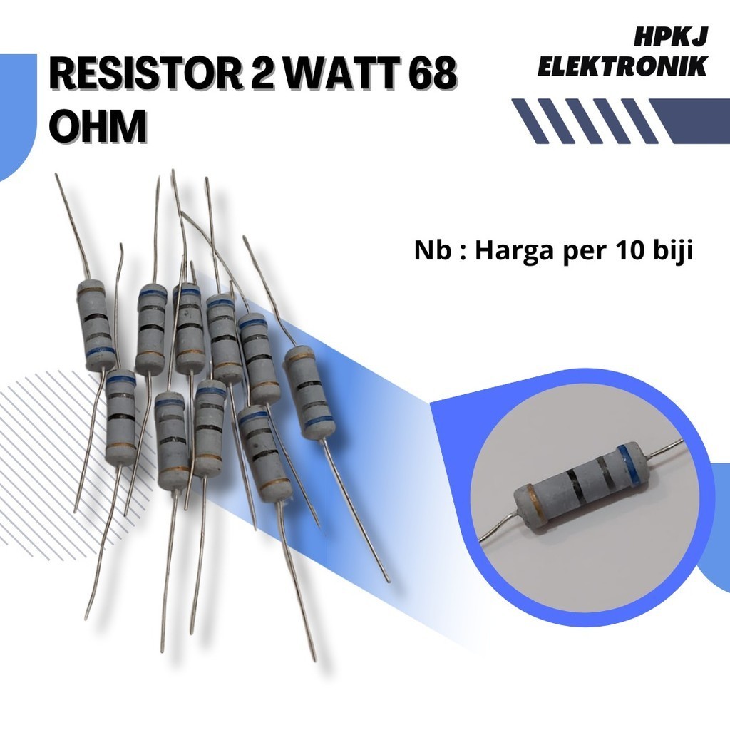 ( 30PCS ) RESISTOR 2 WATT 68 OHM 2watt 68ohm R 2 watt 68 ohm