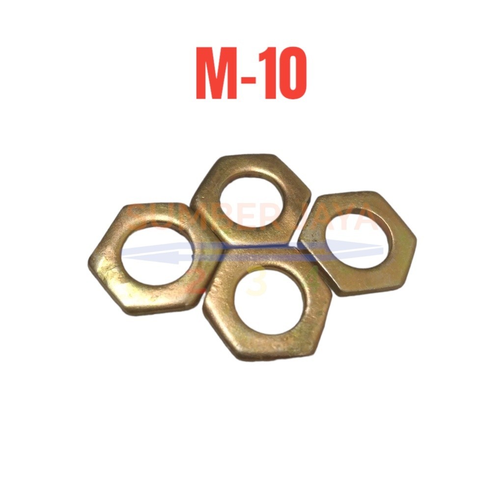 Mur Hex Nut Ring Segi 6 Segi Enam Tipis m10 Mur Tipis
