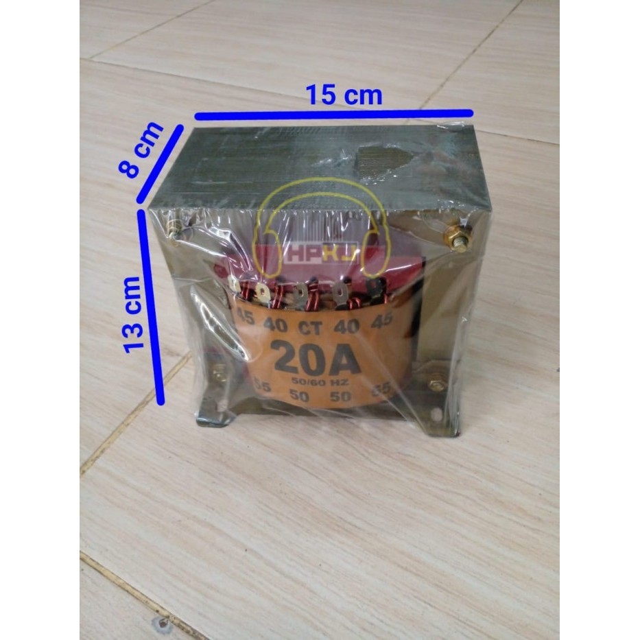 FZ01 TRAFO TRANSFORMER CSH 20A CT 55 20 AMPERE 20AH 55V 55 VOLT CT MURNI