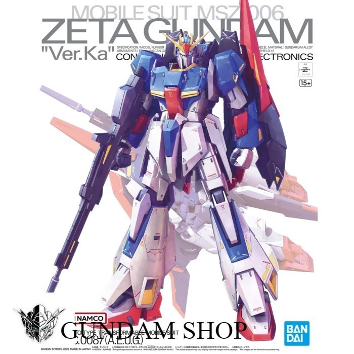 Bandai Gundam MG 1/100 Zeta Ver Ka  MG MSZ006 GUNDAM SHOP