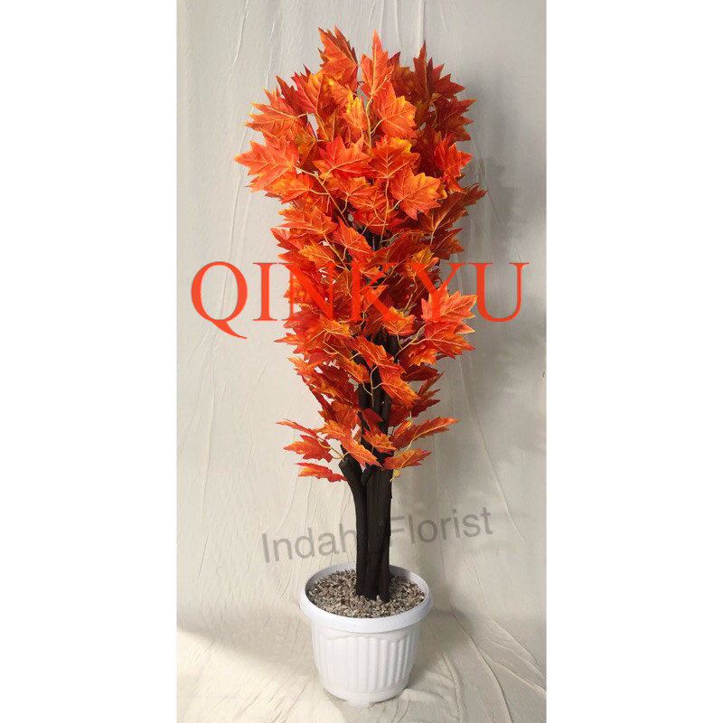 Pohon Hias 160cm Maple Jumbo Artificial Ukuran besar Dekorasi Sudut Cantik Murah Buatan Plastik