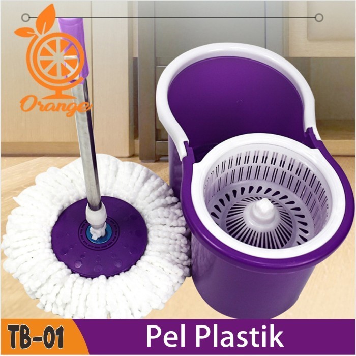 Alat Pel Lantai Spin Mop / Alat Pel Lantai / Rotary Spin Mop TB02 - TB01-UNGU