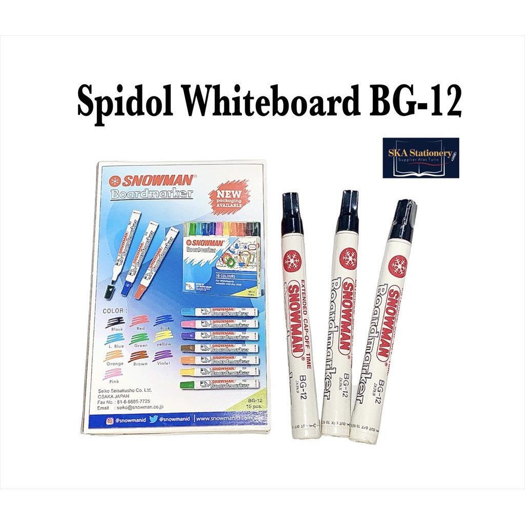 

Spidol/Marker Whiteboard Snowman BG12 ORI (Pcs)