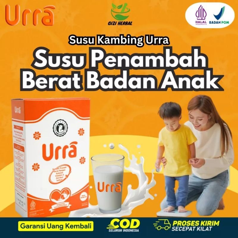 

PAKET 1 BOX URRA susu kambing urra penambah tumbuh kembang anak .penambah berat badan,untuk masa pertumbuhan