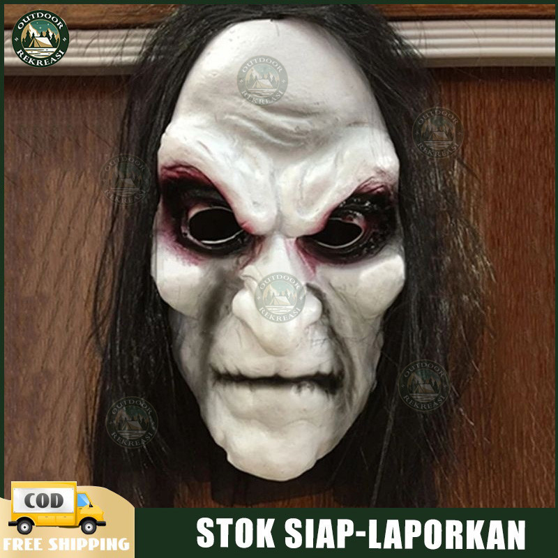 Topeng Halloween Nenek Sihir Prank Party topeng seram nenek sihir valak zombie with halloween rumah 