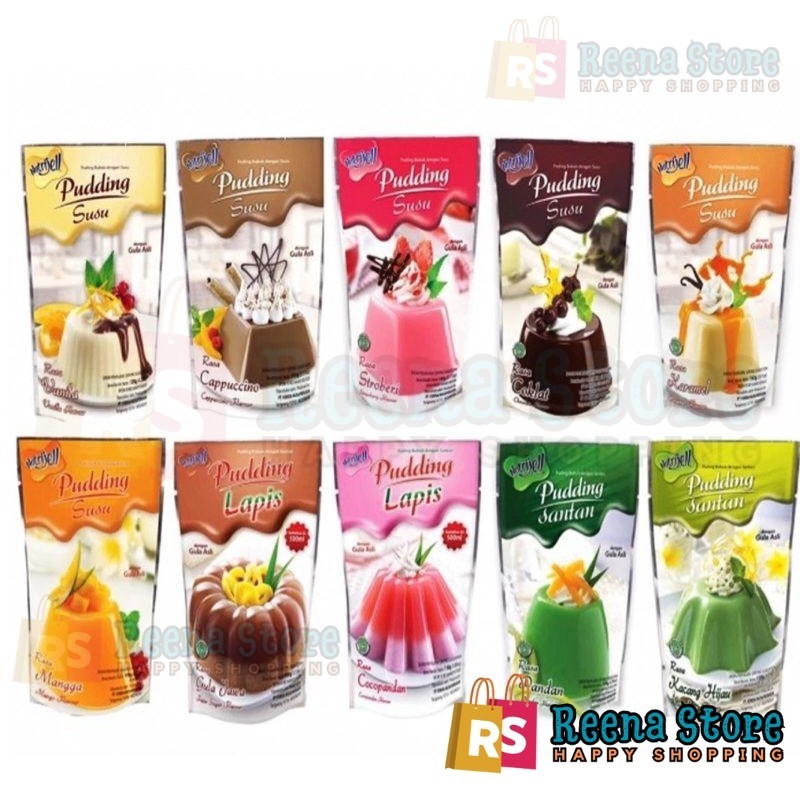 

Nutrijell puding susu 130 gr all varian - Reena Store