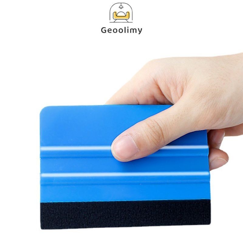 Alat Aplikasi Pembungkus Stiker Vinil Mobil Plastik Pengikis Tepi Bulu Kempa Lembut Geoolimy