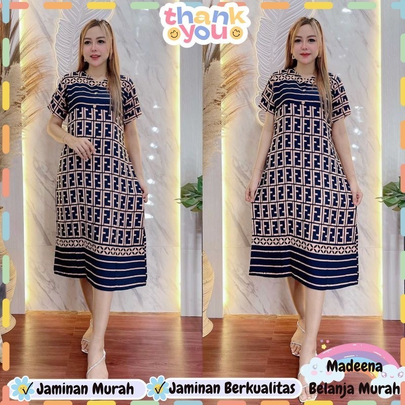 KAIN TEBAL Daster Modis Kekinian Sehari Cantik / Home Dress Busui Resleting / Baju Dirumah Ibu Rumah