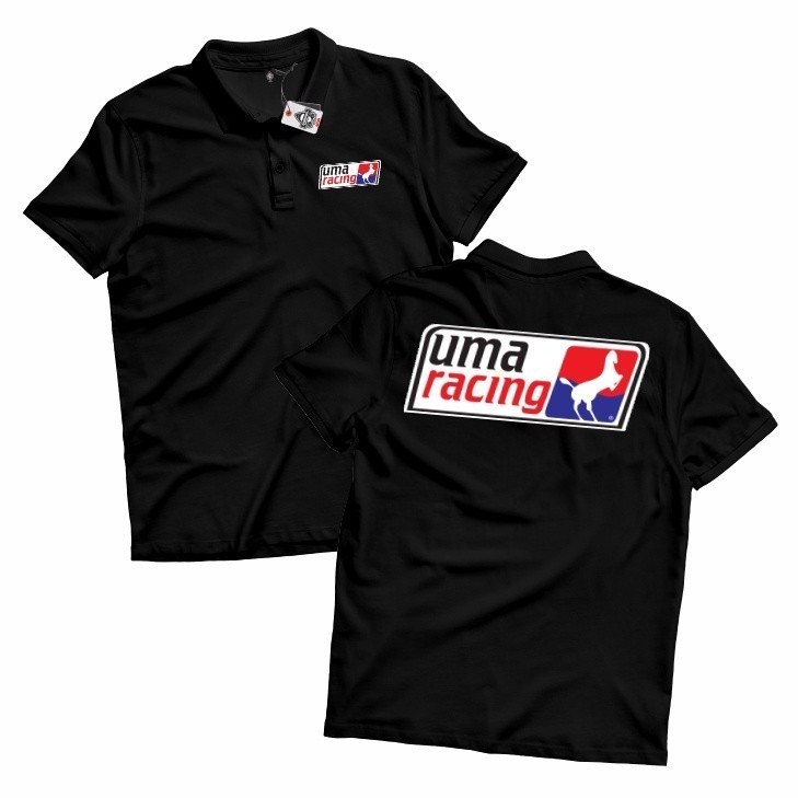 KARIMAKE Polo Shirt Kaos Polo Racing UMA RACING SPAREPART AFTERMARKET Kaos Otomotif