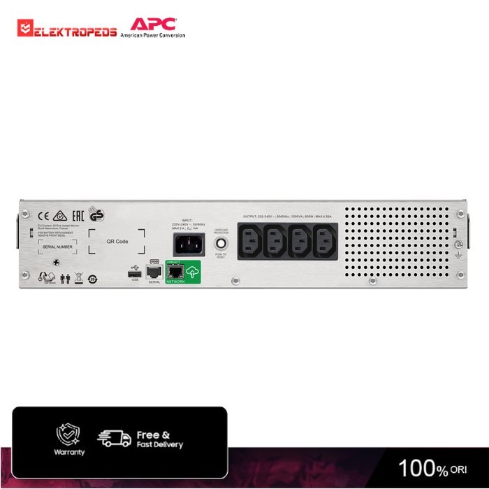 UPS APC SMC1000i-2UC SMC1000i2UC Smart-UPS C 1000 VA LCD RM 2U 230V - UPS STABILIZER - APC